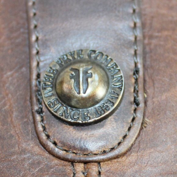 Frye Melissa Button Lug Tall Equestrian Distressed Brown Leather Boot Size 5.5 - Picture 9 of 11